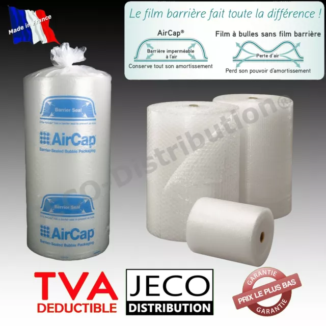 Rouleaux film Bulles AIRCAP® / Jovicap®  TRICOUCHE papier Bulle Ø10mm - 50m 100m