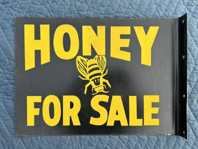 Honey For Sale Metal Flange Sign Old Honey For Sale Metal Flange Sign Old