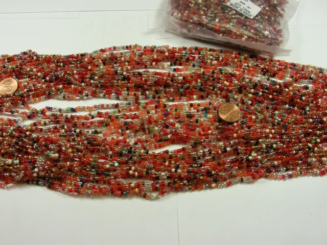 100 Strands 36" Glass Seed Bead Necklaces Wholesale Bulk Lot Clearance (NP-43B)