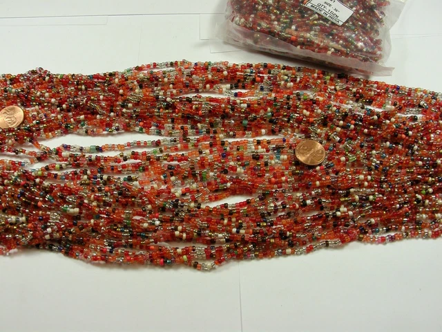 100 Strands 36" Glass Seed Bead Necklaces Wholesale Bulk Lot Clearance (NP-43B) 100 Strands 36" Glass Seed Bead Necklaces Wholesale Bulk Lot Clearance (NP-43B)