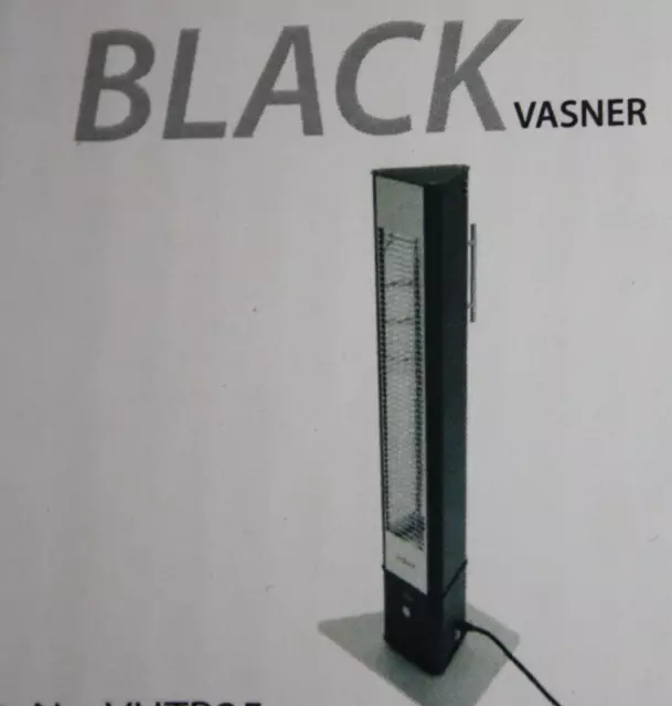 Vasner HeatTower Infrarot-Standheizstrahler, 2500 W, mit Fernbedienung, Schwarz