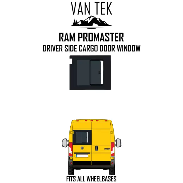 Ram ProMaster Driver Side Cargo Door SLIDING Window 2014 - 2023