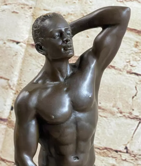 EROTIC RESTING NAKED MALE Nude Gay GIFT BRONZE FIGURINE STATUE - NEW DECOR gift