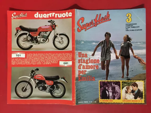 Fotoromanzo SUPERFLASH n.111/1977 (ITA) MOTO GILERA 125 TG1 GR1 Rivista Magazine