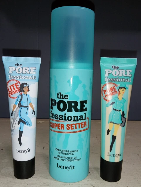 Benefit The POREfessional Setting Spray 4 OZ / Pore + Lite Primer .75oz NWOB Benefit The POREfessional Setting Spray 4 OZ / Pore + Lite Primer .75oz NWOB