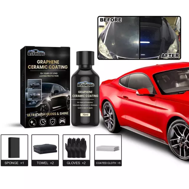 1x 70 ml rivestimento in ceramica grafene lucido e lucido per auto per protezione auto 2023 P7T3