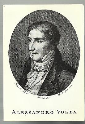 ALESSANDRO VOLTA  1977 CARTOLINA A CURA DELLA BIBLIOTECA COMUNALE DI COMO 