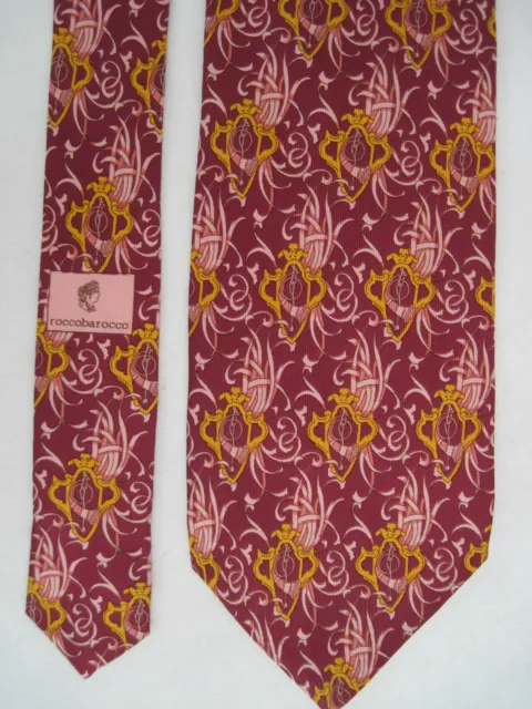 -AUTHENTIQUE cravate cravatte  ROCCOBAROCCO 100% soie  TBEG  vintage