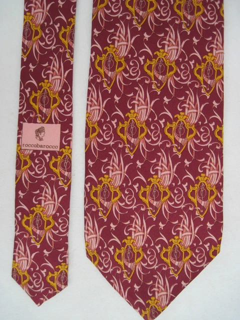 -AUTHENTIQUE cravate cravatte  ROCCOBAROCCO 100% soie  TBEG  vintage