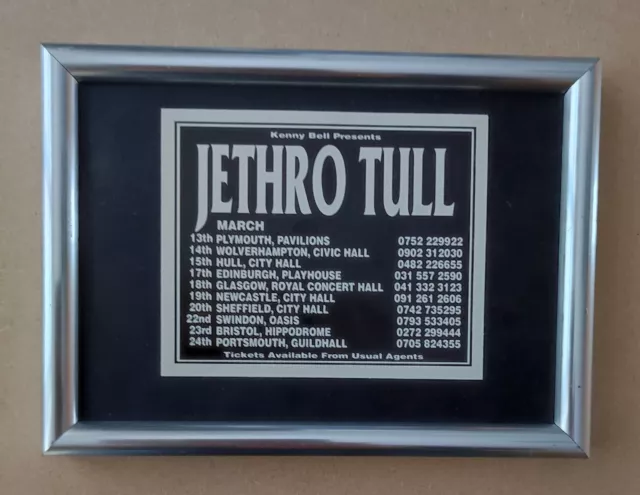 Jethro Tull UK Tour Original UK Press Advert 1992