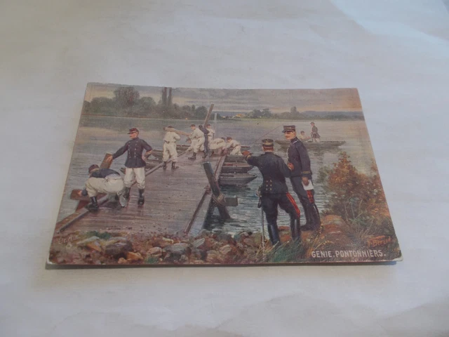 Cpa Guerre 1914 Militaire Illustration Oilette Genie Pontonniers Tres Animees