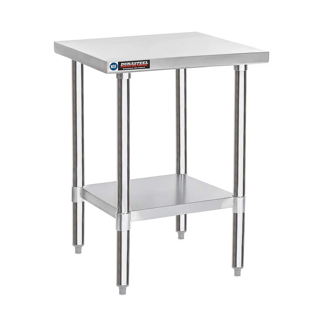 Food Prep Stainless Steel Table -  24 X 18 Inch Commercial Metal Workbench with