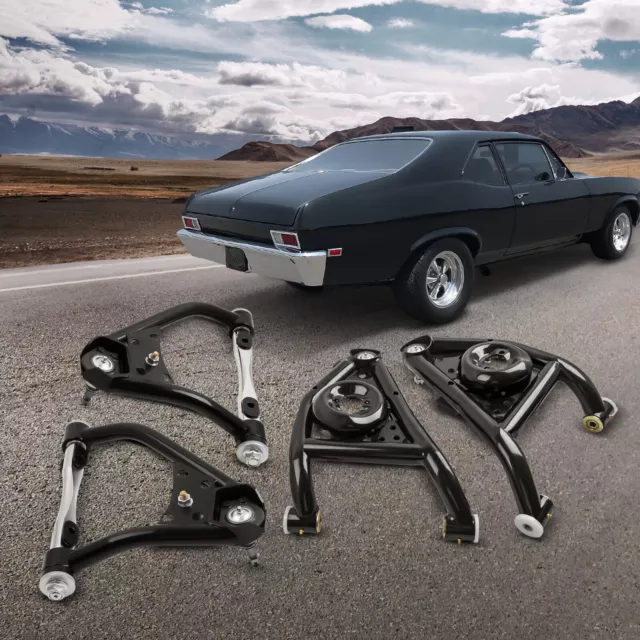 Tubular Front Upper & Lower Control Arms for 1968-1974 Chevy Nova 67-69 Camaro