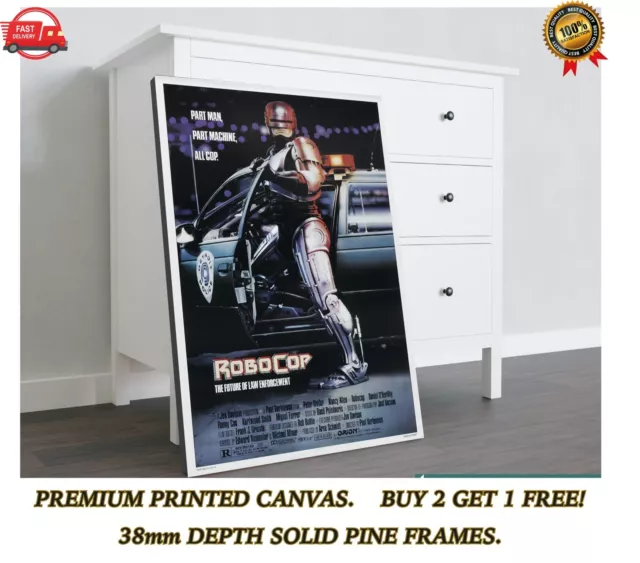 RoboCop Classic Movie Large CANVAS Art Print Gift A0 A1 A2 A3 A4