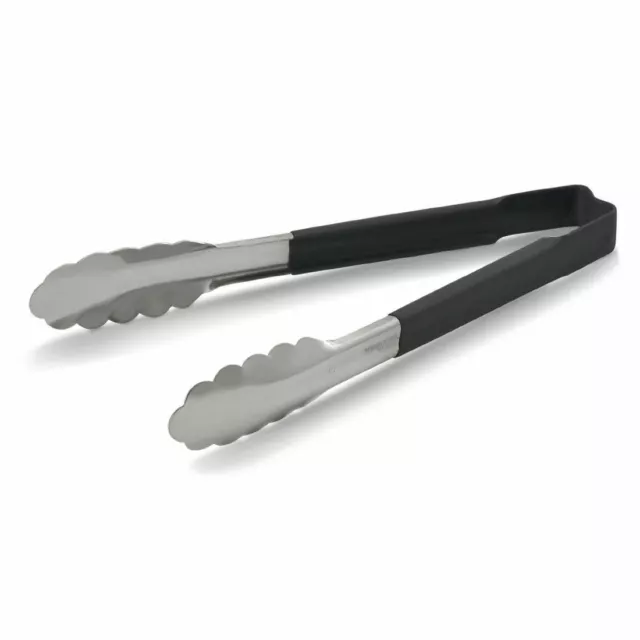 Vollrath Utility Grip Kool Touch Tong - Black Stainless Steel - Antimicrobial 9