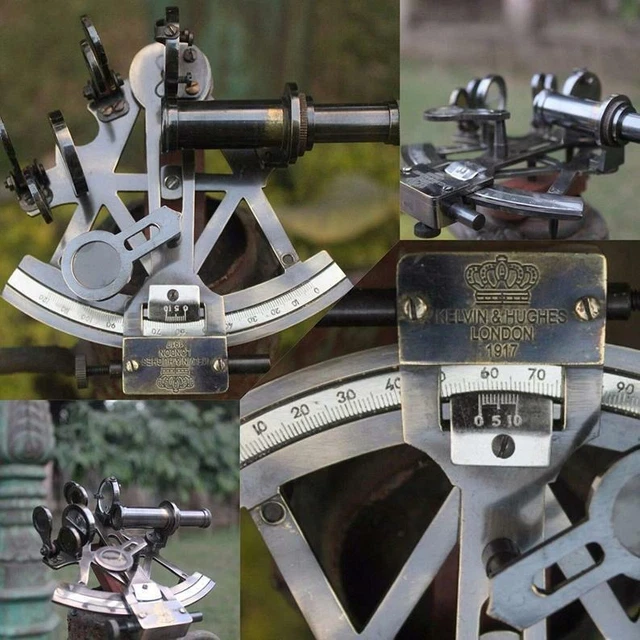 Sextant aus massivem Messing Vintage Marine Working Navy Sextant Ship Instrument