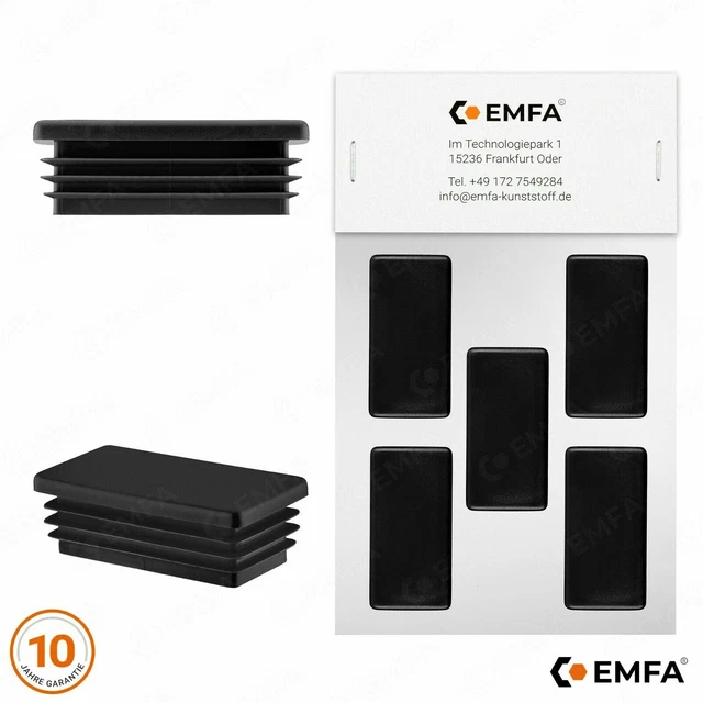16 coperture ovali in plastica, tappi terinali per tubi, neri, 15 x
