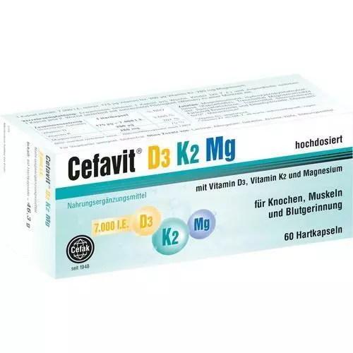 CEFAVIT D3 K2 Mg 7.000 I.E. Hartkapseln 60 St PZN 15580173