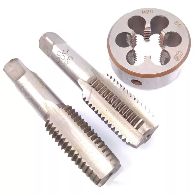 M20 x 2 5mm Taper & Plug Tap + M20 x 2 5mm Die Metric Thread Set of 2 Dies