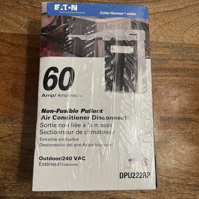 Eaton Disconnect Box 240v  60 Amp Breaker, DPU22RP Over amp Protection.