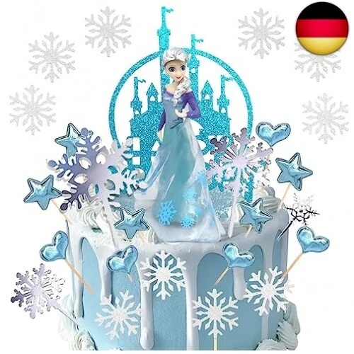 Eiskönigin Tortendeko 26-teilig - Frozen Figuren Mit Elsa Für Geburtstagskuchen