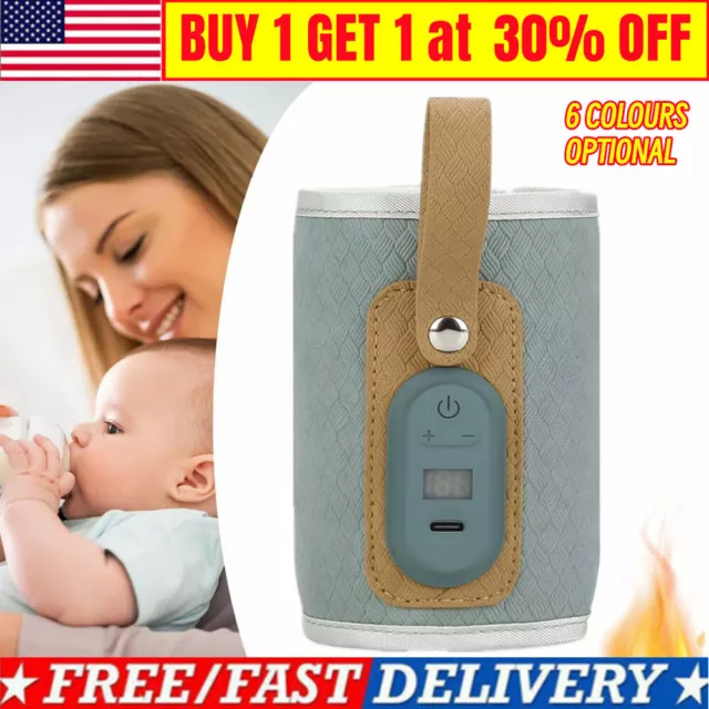 Strifee Baby Bottle Warmer, Temperature Adjustable Portable Baby Bottle Warmer