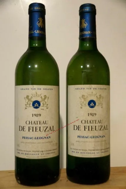 vin Bordeaux Graves Château DE FIEUZAL 1989 Pessac-Leognan blanc bouteille 75cl