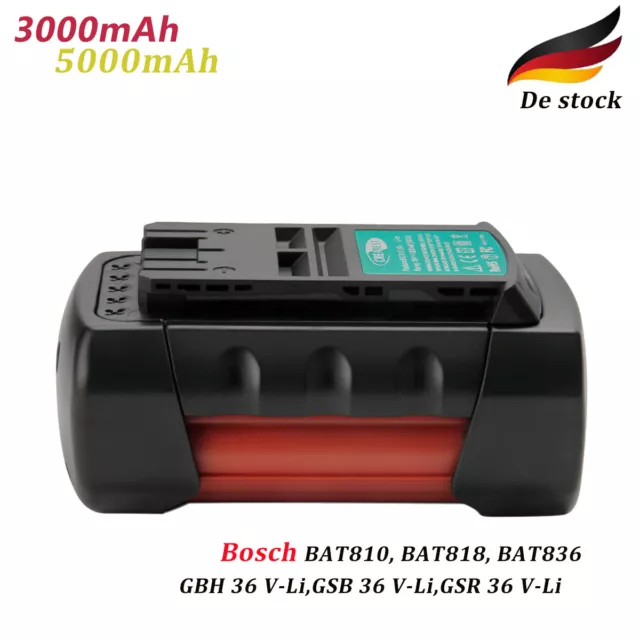 5.0AH Li-ion Akku Für Bosch 36V System BAT818 BAT810 GSB GBH GSR 36 V-Li BAT840