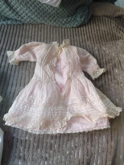 poupée ancienne robe ancienne pour poupée ancienne, jumeau ou autres 3