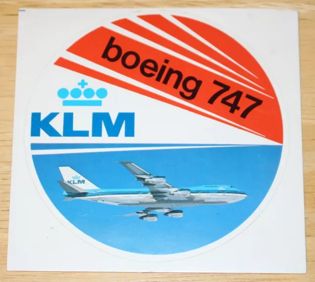 KLM (Netherlands) Boeing 747-200 Airline Sticker