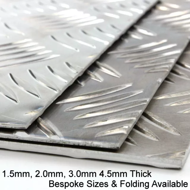 Aluminium Chequer Tread Plate Durbar 1.5mm - 4.5mm multiple sizes grade 5754