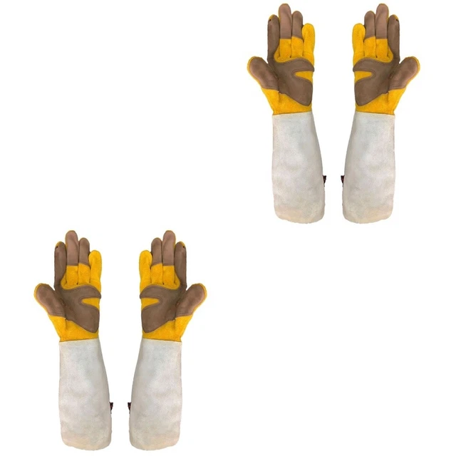 2 Pairs Gants De Jardinage En Manche Longue Travail Robustes