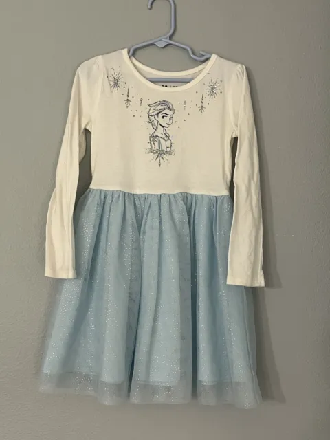 Disney's Limited Edition Frozen Blue Girls Tulle Dress by Jumping Beans Sz 5