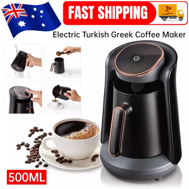 500ml Electric Turkish Greek Coffee Maker Boiled Coffee Kettle Brew Tea Espresso