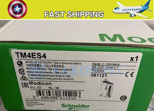 1Pcs New In Box Tm4Es4 Schneider Electric Module Network Tm4 4 Ethernet Switch