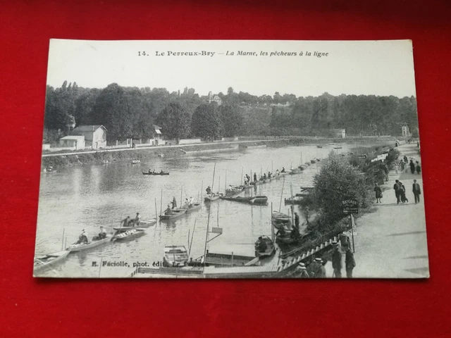 CPA 94 LE PERREUX BRY - La Marne , Les Pêcheurs à la Ligne