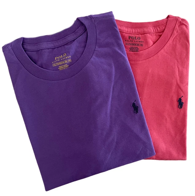 Genuine Ralph Lauren unisex T shirt crew neck 2 pack  XL 18/20 age 16  36" chest