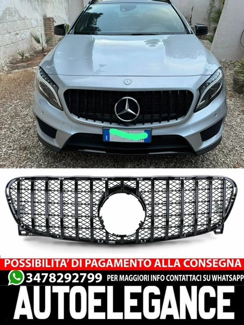 Calandre Sport Look GT Noir Brillant Pour Mercedes GLA X156 Facelift (2017-2020) – Remplaçage Facile, Qualité ABS, Sans Homologation