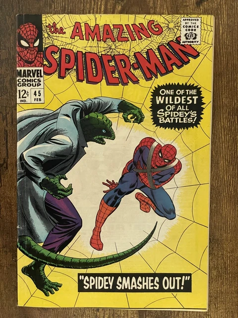 Amazing Spider-Man #45 - GORGEOUS HIGHER GRADE - 3rd App Lizard - Marvel 1967