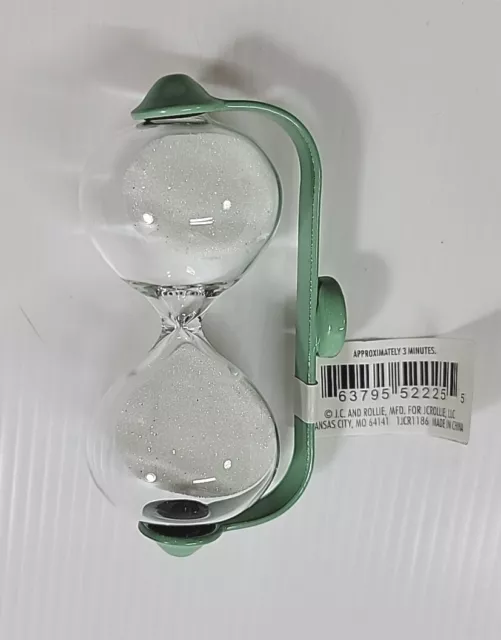 Mini Glass Sand "Hourglass" JC And Rollie Approx Time 3 Minutes Magnet Mount