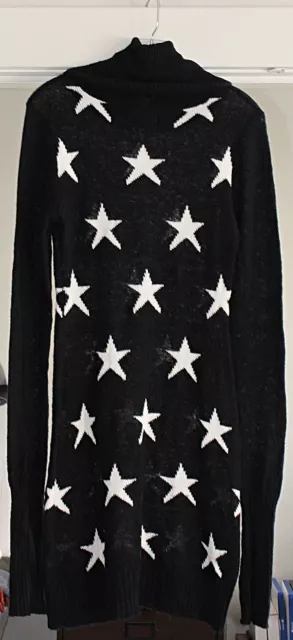 Wildfox - Astronauts Wife Star Print Turtleneck Knit Dress, Black, Large 3