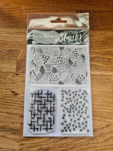 Hunkydory For The Love Of Stamps Clear Stamp Set - Brush Stroke Tiles