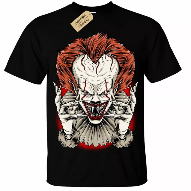 Evil Clown T-Shirt Mens horror halloween dark scary