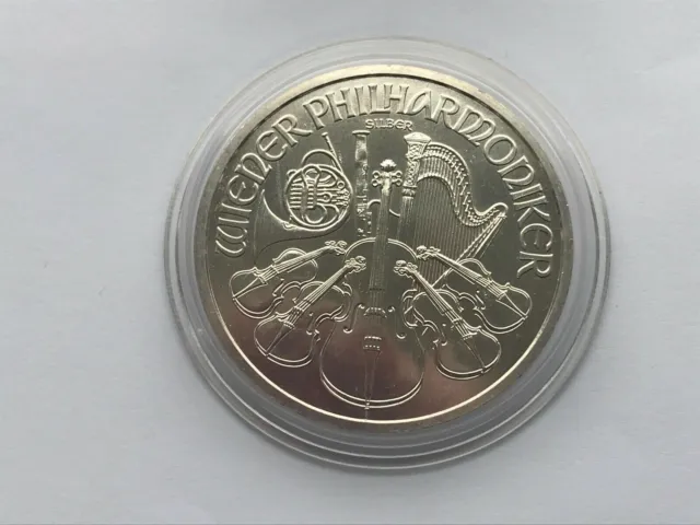 2015 Austrian Philharmonic .999 Silver Bullion 1.5 Euro 1 Oz Round Coins rare