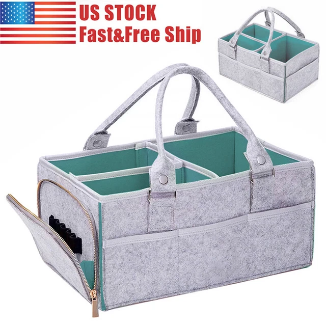Portable Baby Diaper Caddy Nursery Storage Bin Baby Shower Gift Diaper Tote USA