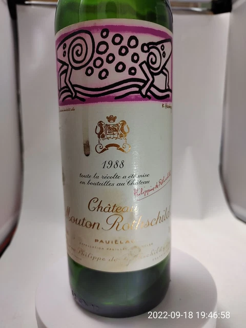 (empty)1988 Chateau Mouton Rothschild no cork Pauillac JP