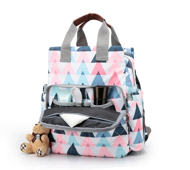 Waterproof Baby Nappy Changing Maternity Printing Bag Large Capacity Backpack 7