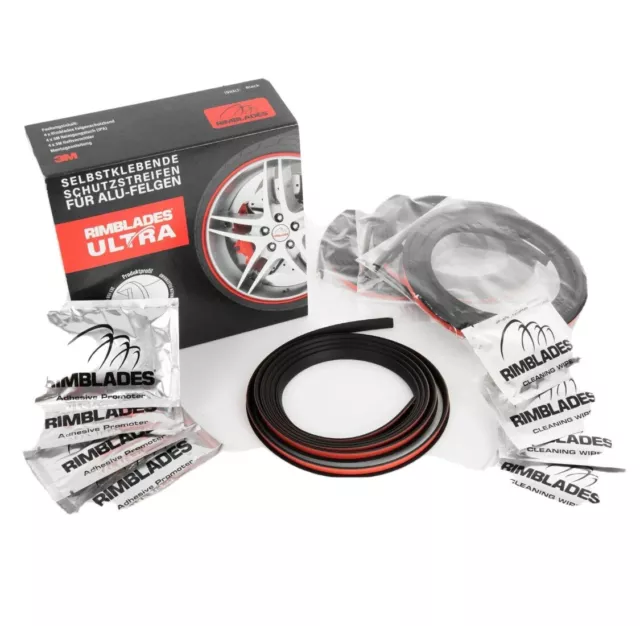 RIMBLADES Ultra Felgenschutz Felgenringe Rim Protector SCHWARZ z.B. für Tesla MY