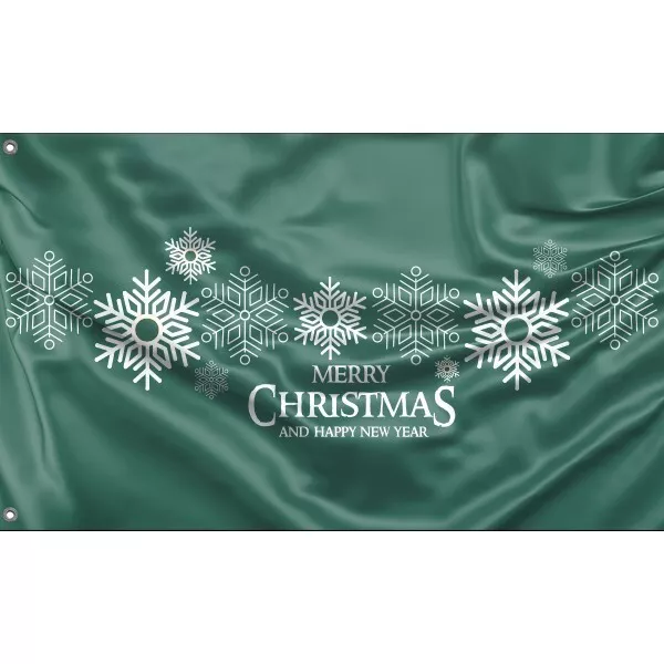 Merry Christmas Flag V I Unique Design, 3x5Ft/90x150 cm, EU Made