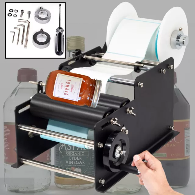 Manual Labeling Machine Round Bottle Packing Machine By Hand Semi-Automatic